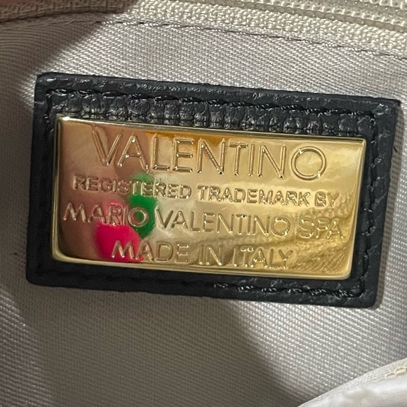 Valentino by Mario Valentino Black Studded Shoulder Bag 100% AUTHENTIC~NWT - Picture 11 of 11